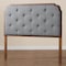 Baxton Studio Shanti Classic and Traditional Grey Fabric and Walnut Brown Finished Wood King Size Headboard 237-12645-ZORO - alternate 9